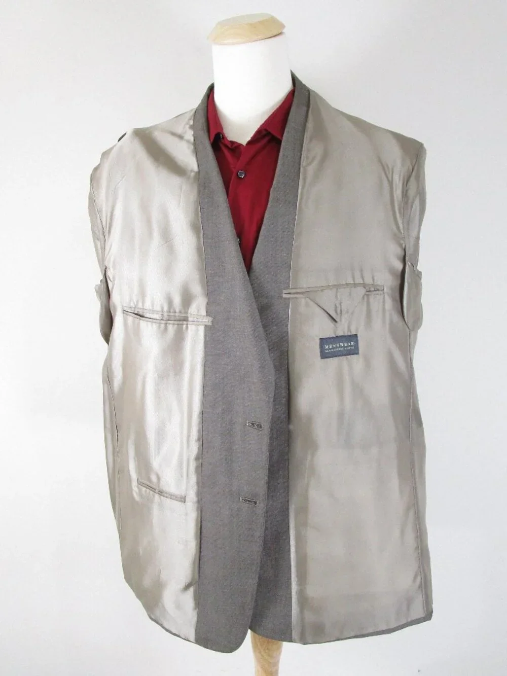 Alexander Lloyd Menswear Gray Brown Wool Two Button Suit Size 52R Pants 44 X 32